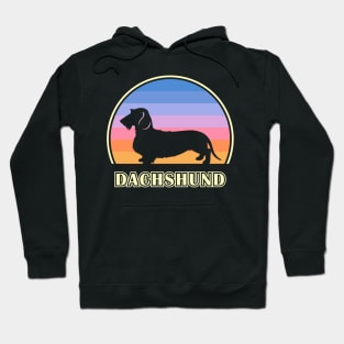 Wirehaired Dachshund Vintage Sunset Dog Hoodie